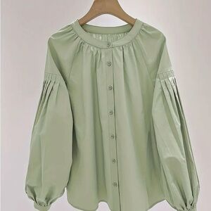 Elegant Sage Green Women's Blouse